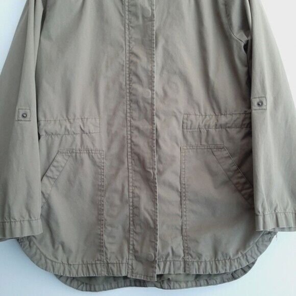 JOE FRESH Canvas Jacket Utility Sleeves Olive Green Sz S - Picture 4 of 13
